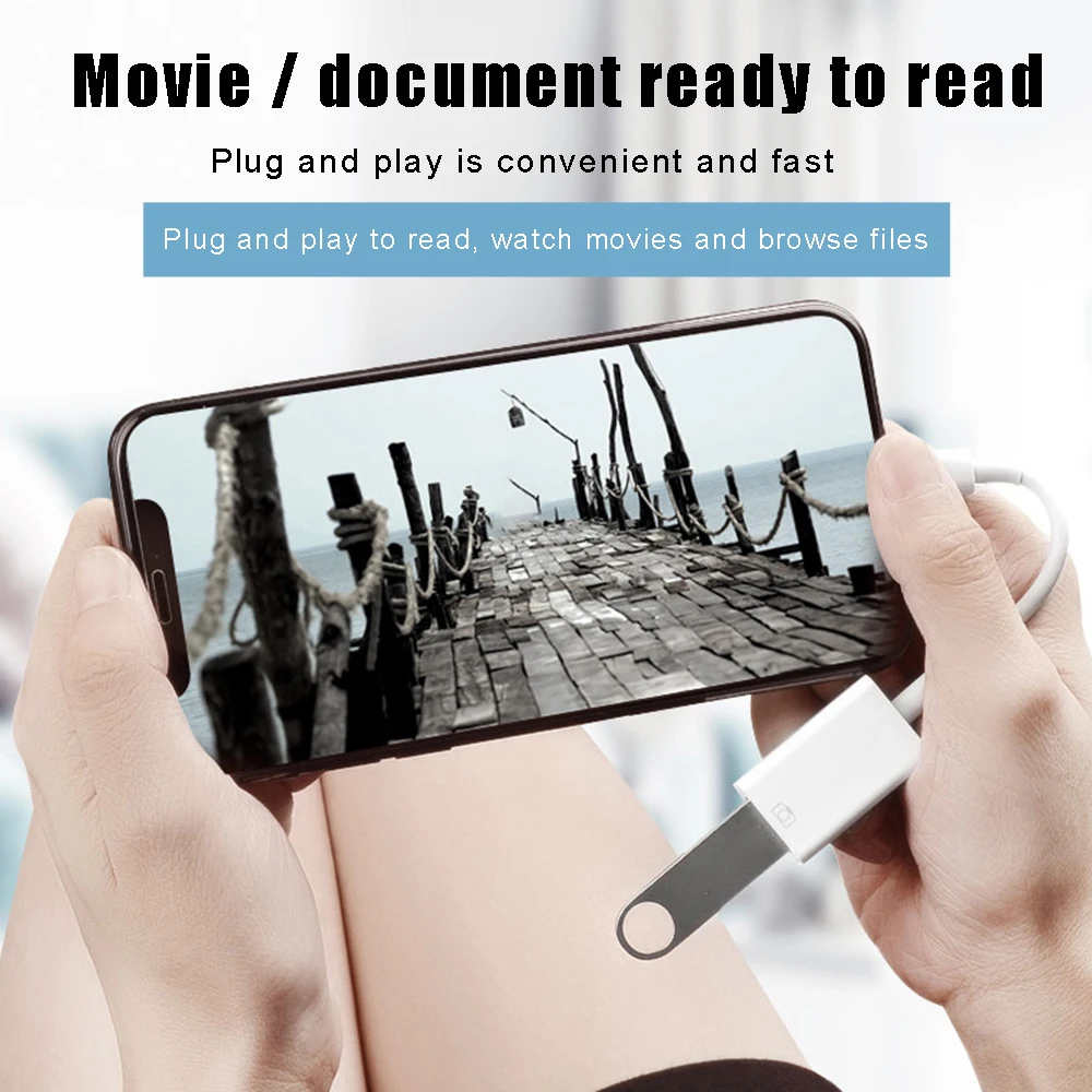 USB 카메라 어댑터 OTG 어댑터, 충전 USB 카메라 어댑터, 아이폰 USB 플래시 드라이브 카드 리더기