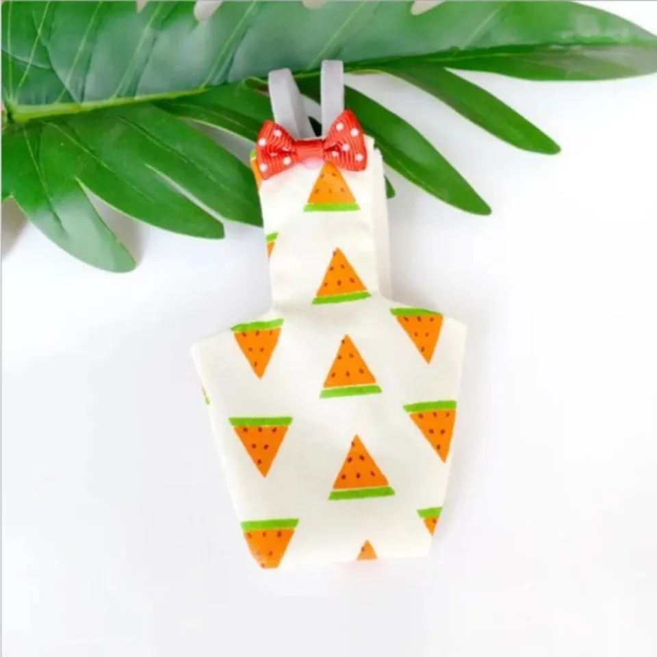 Parrot Diaper Pet Bird Diaper Flight Suit Bow Colored Fruit Flower Parrot Costume Adjustable Small Medium-sized Bird Clothes
