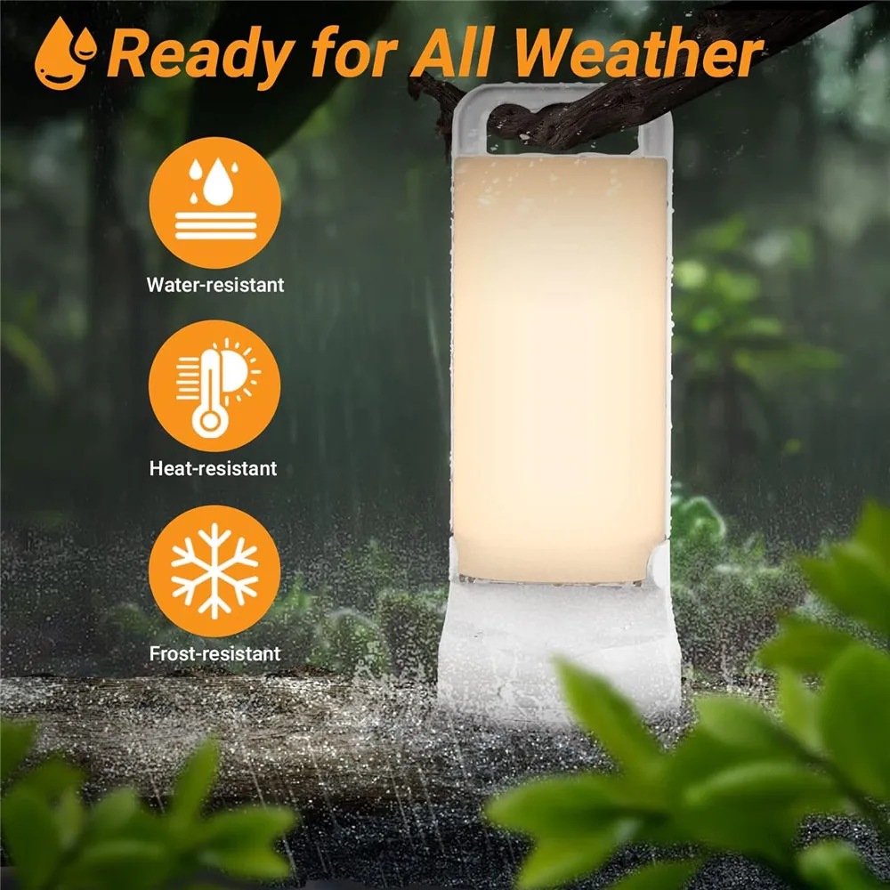 Solar Camping Lantern 4400mAh Rechargeable Camping Lights Dimmable Waterproof Tent Light Portable Lantern for fish light