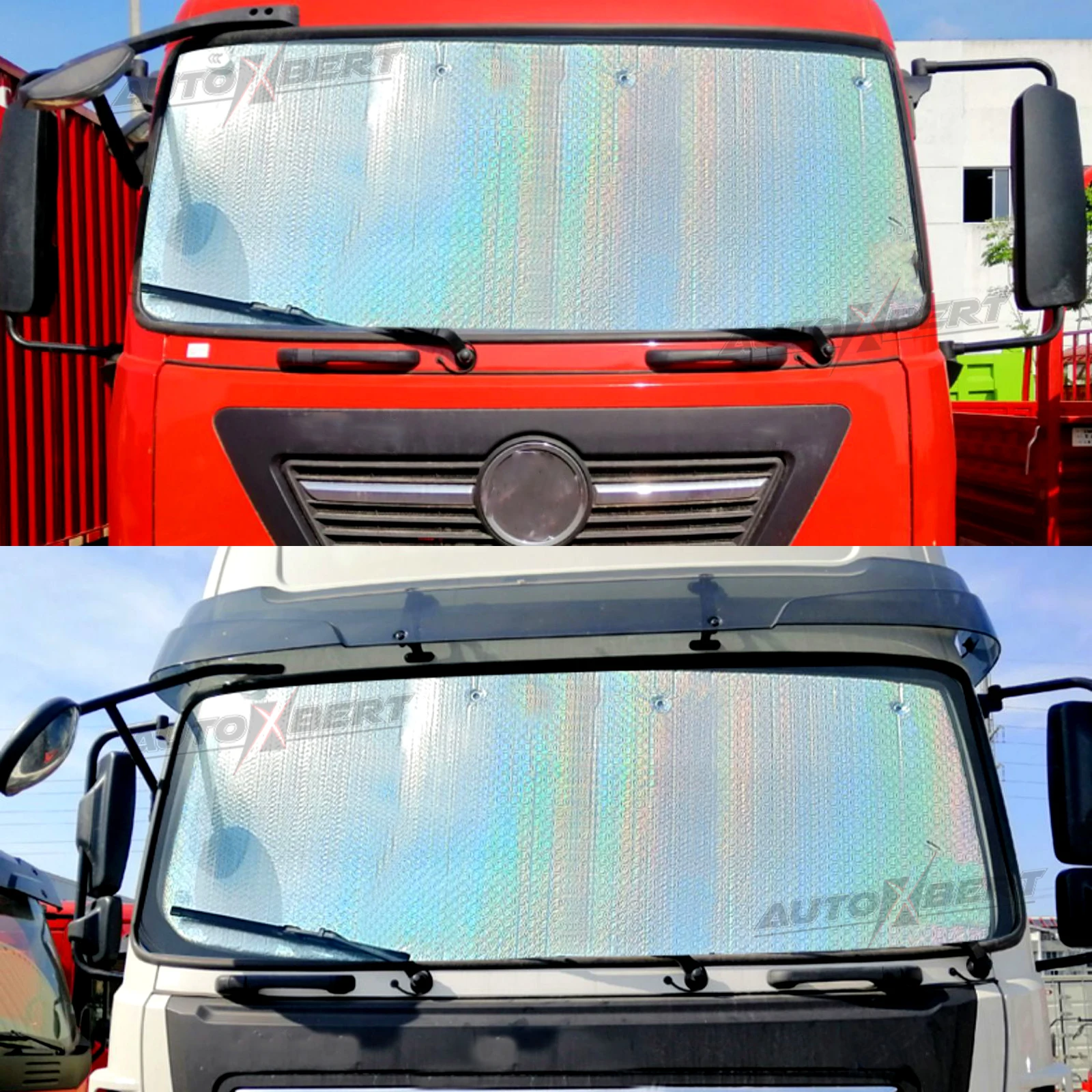 Parasole Per Parabrezza Auto E Camion 220x80 Cm - Pieghevole, Con Ventose, Protezione UV - Foto 4