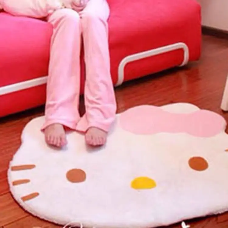 TAKARA TOMY Hello Kitty Home Bedroom Floor Mat Cute Cartoon Creative Blanket Doorway Carpet Bedside Cool Mat non slip mat floor mat at the door of the bathroom bedside carpet entrance mat non slip absorbent mat at the door