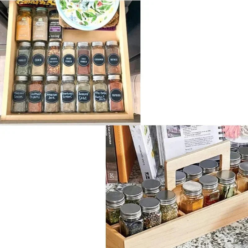 120pcs Round Shape Label Stickers Mason Jars Spice Bottle Pantry Food Storage Stickers Waterproof Reusable Blackboard