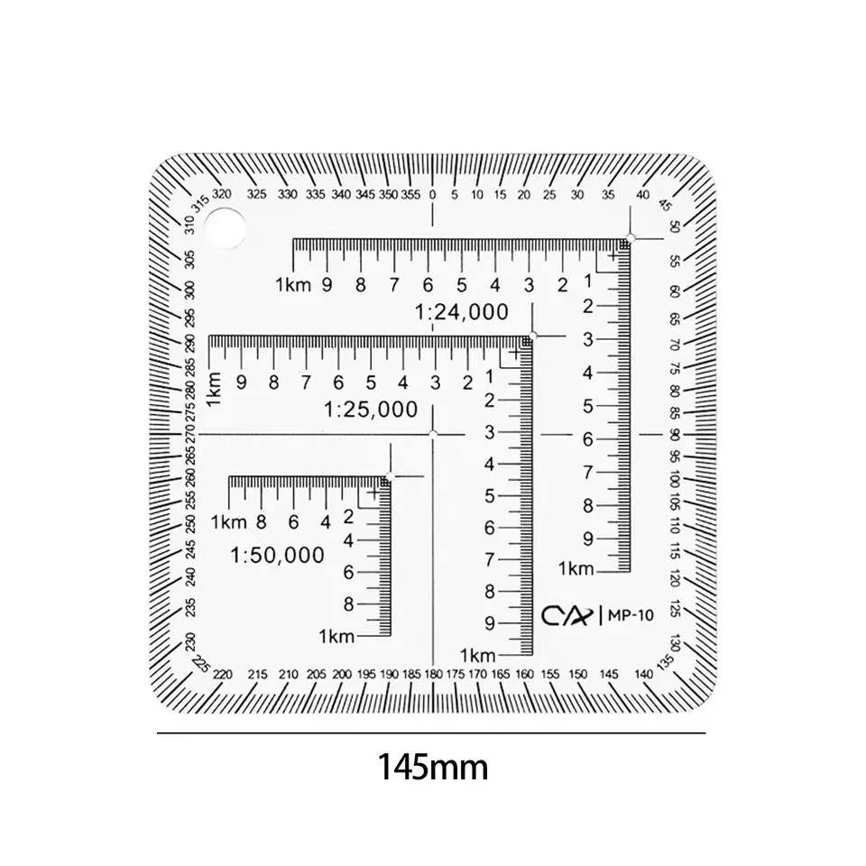 포켓 그리드 지도 읽기 투명 1:24000 1:25000 1:50000 Utm, Usng, Mgrs 좌표 지도 읽기 학습