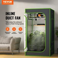 VEVOR Inline Duct Fan with Temperature Humidity Controller EC-motor Diagonal flow Duct Ventilation Exhaust Fan Suit for Bathroom 2