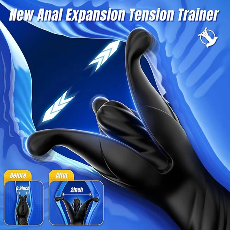 Sexspielzeug für Männer: Prostata-Massagegerät, Analvibrator, Analplug mit 9 Vibrations- und Stoßfunktionen für schwule Männer_voghion.com