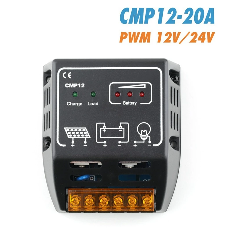 CMP12 Controlador de Carga Solar 12V-20A