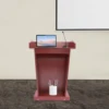 Wooden Church Classroom Lecture Stand Presentation Stand for Office Church Paint-Free Stable Structure Raised Edges 5
