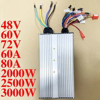 48V 60V 72V 84V 2000W 2500W 3000W Controller motore brushless 60-80A 18/24 MOSFET Controller dual mode per E-Bike e-Moto