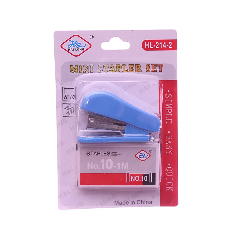 1Set Stapler Solid Office Stationery Mini Portable for No. 10 Staples