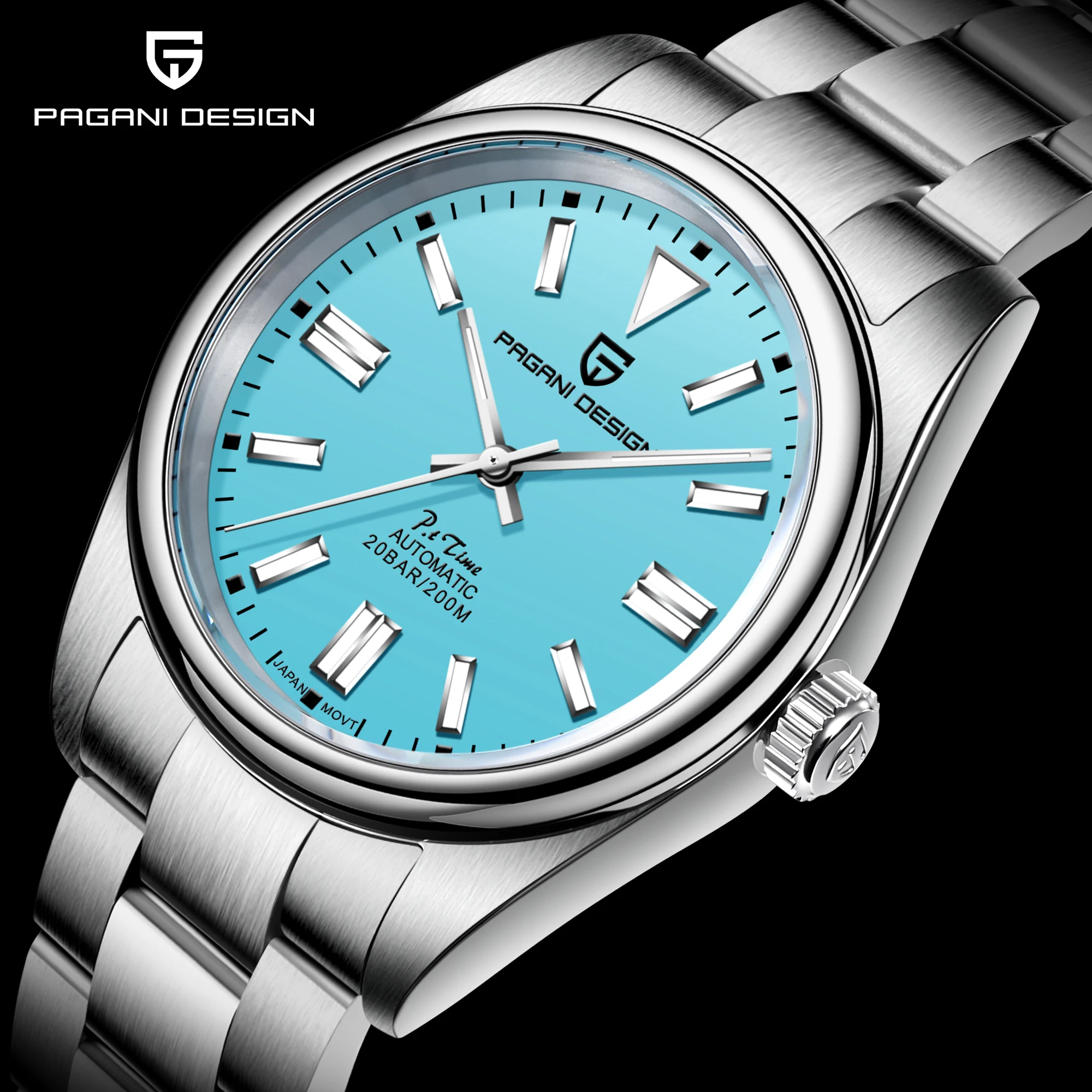 PAGANI Design New 39mm Men's Mechanical Watches NH35 Automatic Watch Sapphire Stainless Steel 20Bar Waterproof Reloj Hombre