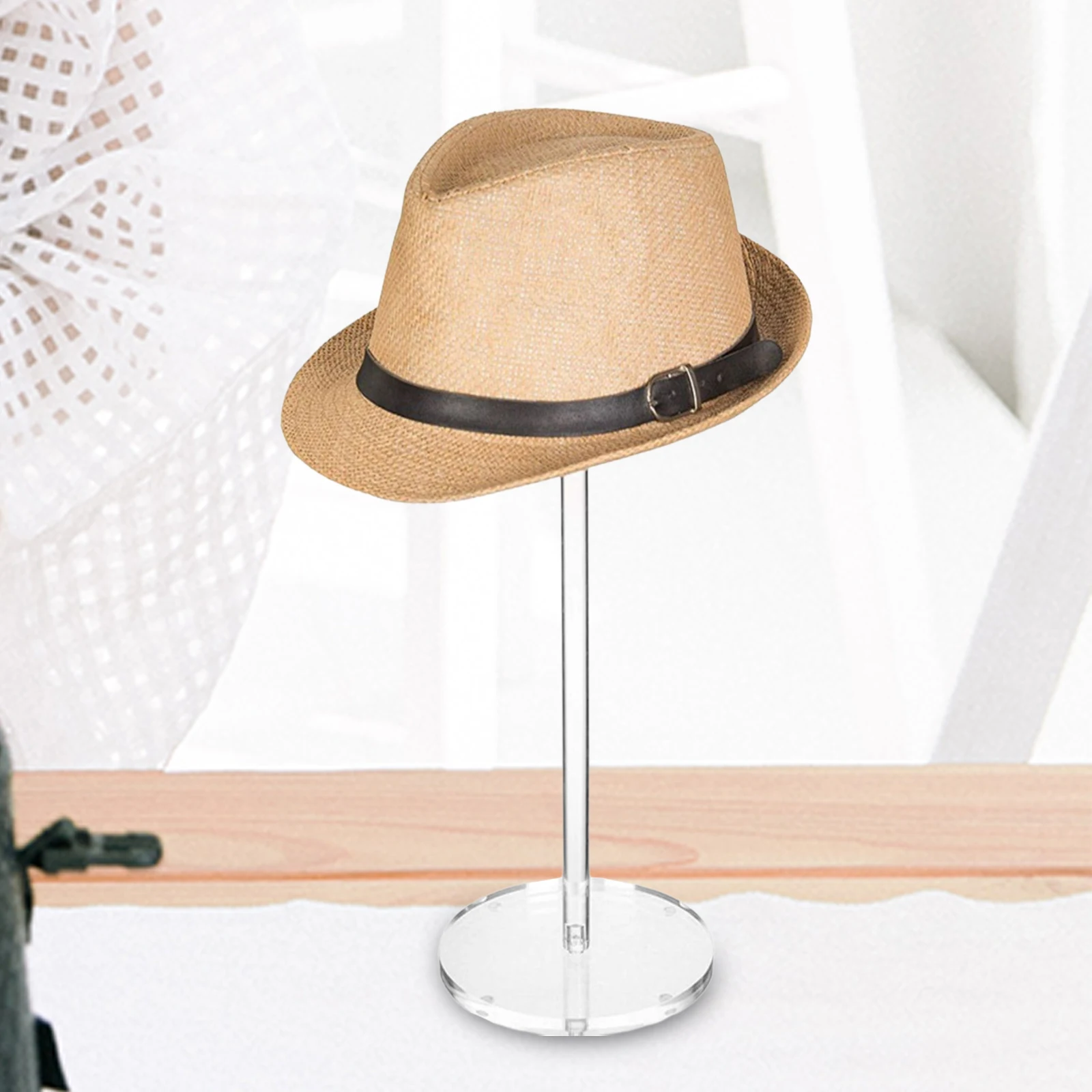 Acrylic Hat Stand Wig Display Rack Clear Hat Holder Organizer Wig Holder Round Acrylic Risers for Watch Display Jewelry Shop wig stand wig stand holder wig storage stand
