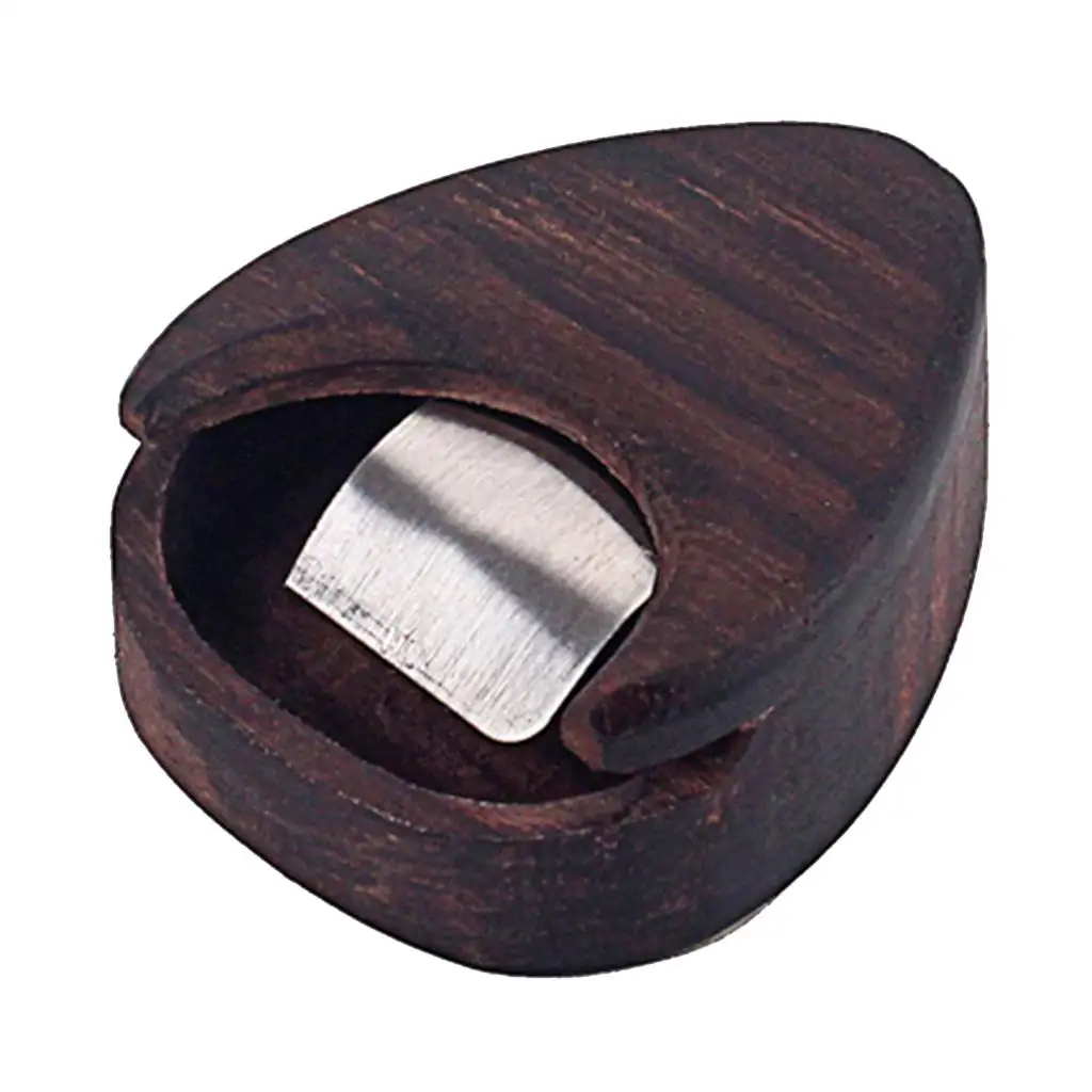 Wooden Guitar Pick Storage Box for Accessories and Plectrum Organizer Case for Acoustic Guitar Parts