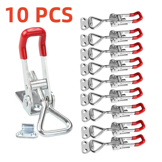 2/4/8/10Pcs Adjustable Toolbox Case Metal Toggle Latch Catch Clasp Quick Release Clamp Anti-Slip Push Pull Toggle Clamp Tools 1