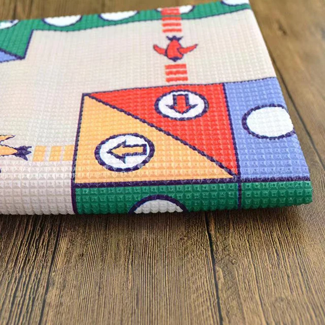 Flying Chess Game Carpet Crawling Chess Playmat Set with Chesses Family Game Toy Rug Party Game for Kids Toddlers Friends Gifts 5