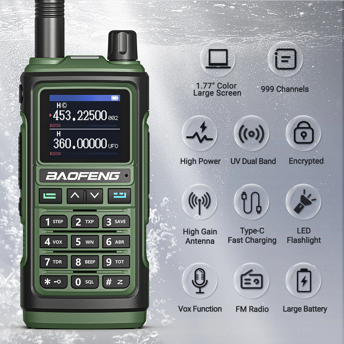 Baofeng UV-17M Walkie Talkie Six Band Long Range Air Band Wireless Copy Frequency FM/AM UV-5R Hunting Radios Commutator 17 Pro 3