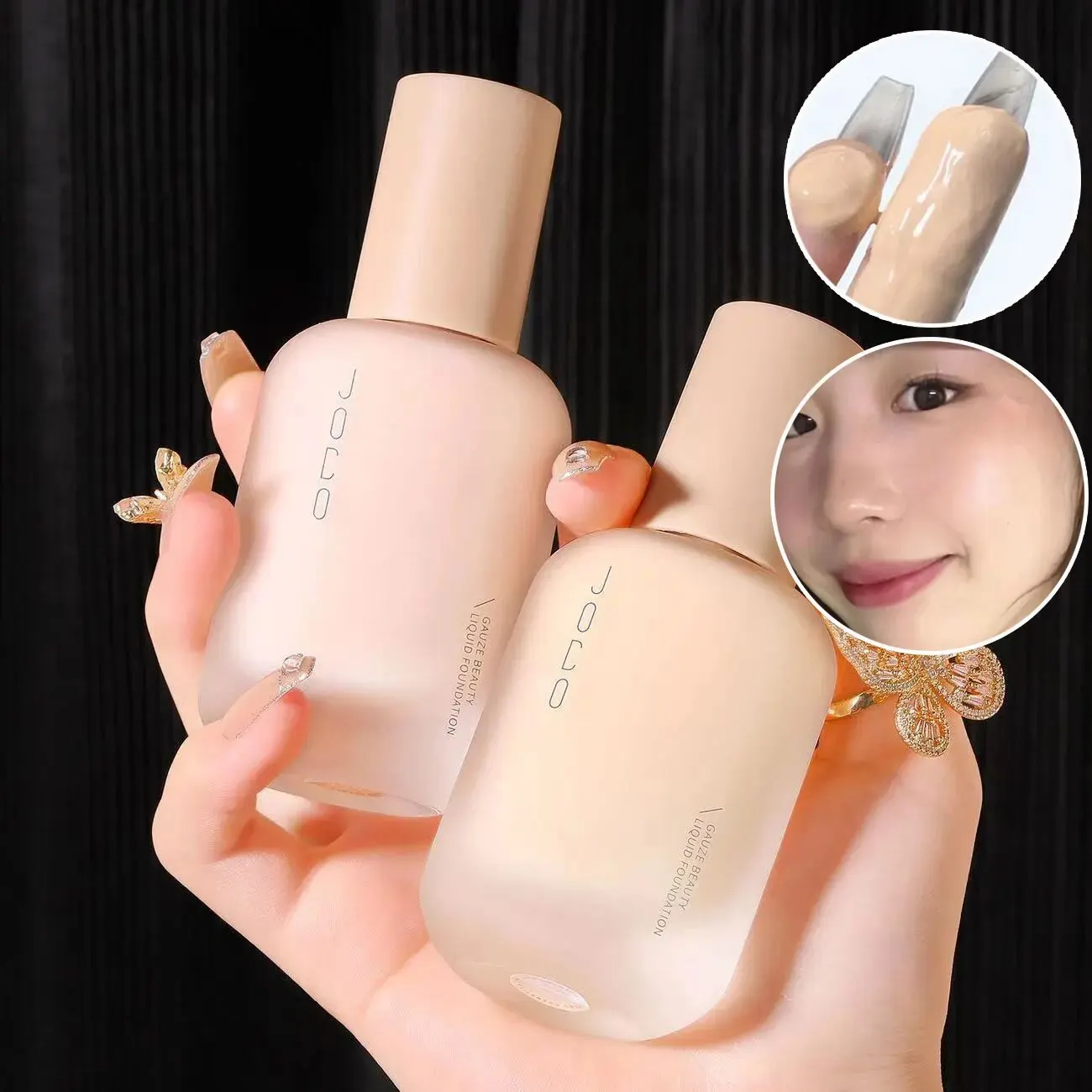 JOCO Yayasan Cecair Wajah Krim Liputan Penuh Concealer Pemutihan Pelembap Perlindungan Kalis Air Tempat Gelap Tatu Kontur Makeup nine tone concealer concealer palette concealer foundation makeup palette