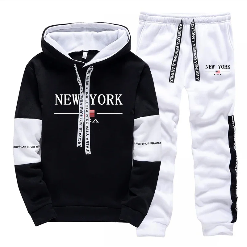 Men's Autumn Casual Sports Hoodies Sweatpants Jogging Suit