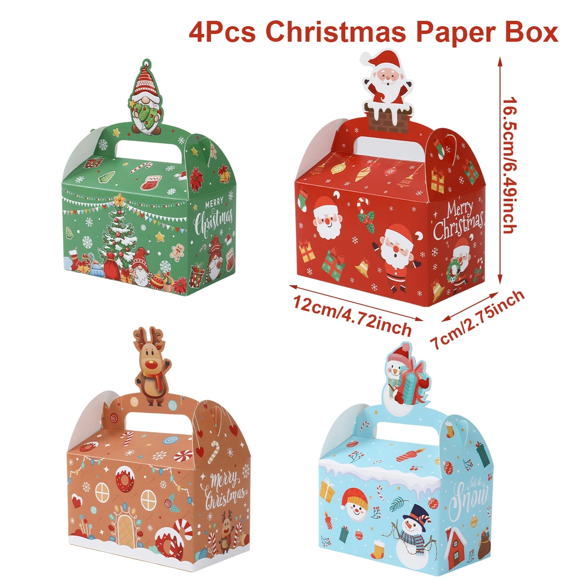 thumbnail image 1 of 4 cajas de regalo de Navidad DXING decoración para el hogar y el exterior adornos navideños 2024, 1 of 5