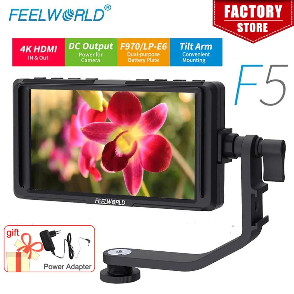 Feelworld F5 5インチデジタル一眼レフカメラモニター小型hd