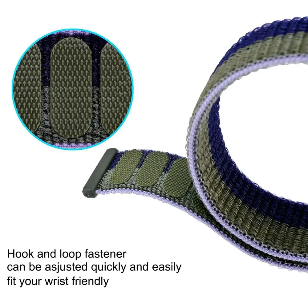 Nylon Loop Adjustable Watch Strap, 20mm/22mm, Multiple Colors Available