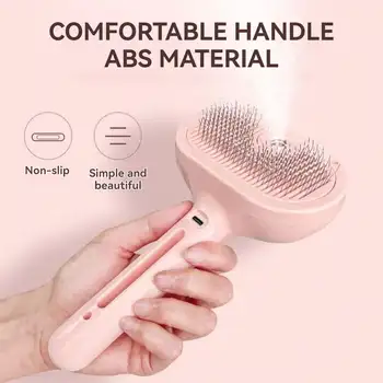 Cat Steam Brush, Spray Cat Brush, Pet Spray Hair Removal Comb for Shedding and Grooming, Water Brush for Cats Dogs Small Animals 2