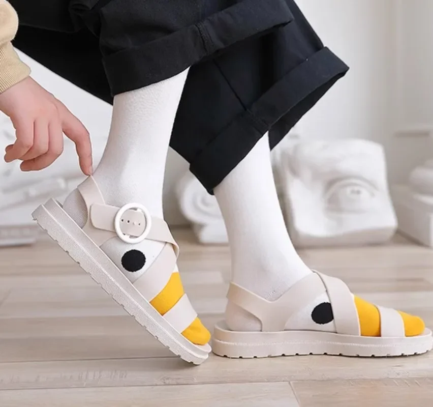 Stylish and Playful Goose Head Cotton Socks - Unisex Casual Happy Animal Design
