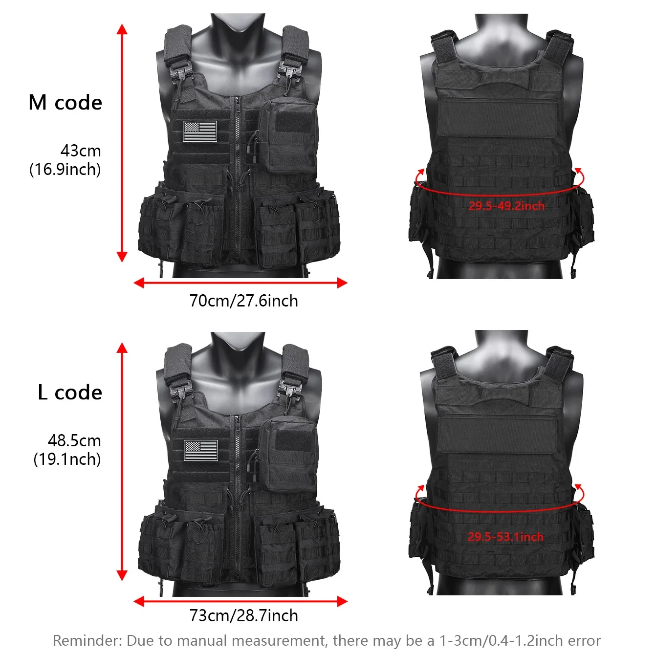 Gilet tactique police GEXIKE – vue 1