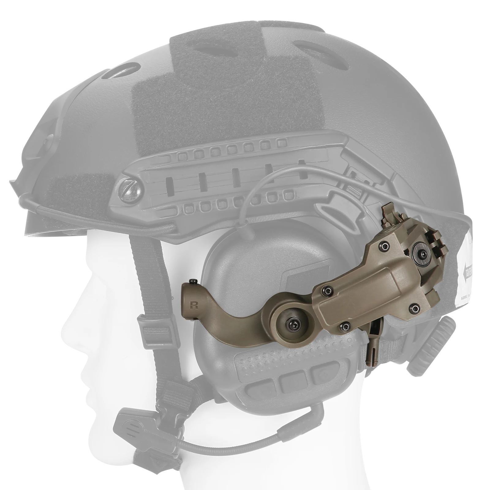 Tactical Headset Accessories OPS CORE ARC/Wendy M-LOK Fast Helmet Rail Mount Adapter Tactical Headset Bracket Hunting Airsoft Shooting Headphone Bracket