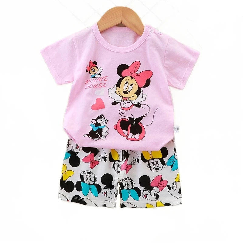 Cartoon print Newborn baby Clothes set soft cotton Baby set Baby girls Set 0-3year summen baby girls clothes baby outfits