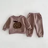 Spring Autumn New Newborn Kid Baby 1-4Y Boy Girl Clothes Set Infant Sweatshirt Set Long Sleeve Pullover Top Pant Suit Outfit 6