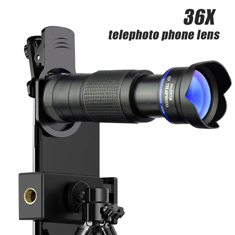 Telescopio Zoom Macro Fisheye 4in1 Wide Angel Lens Kit Obiettivo della fotocamera del telefono 36X Teleobiettivo per cellulare iPhone Samsung Xiaomi Huawei - Image 2