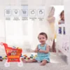 Play House Toy Shopping Trolley Kids for Grocery Cart Plastic Child Supermarket Small Puzzle 3