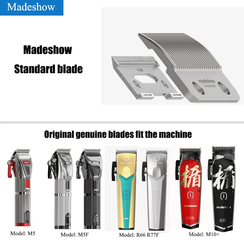 Madeshow Hair Clipper FADE Carbon Steel Blade M5/M5F/M6/M10+/M11/R55/R66 Original Knife Trimmer Repair Replacement Accessories 6