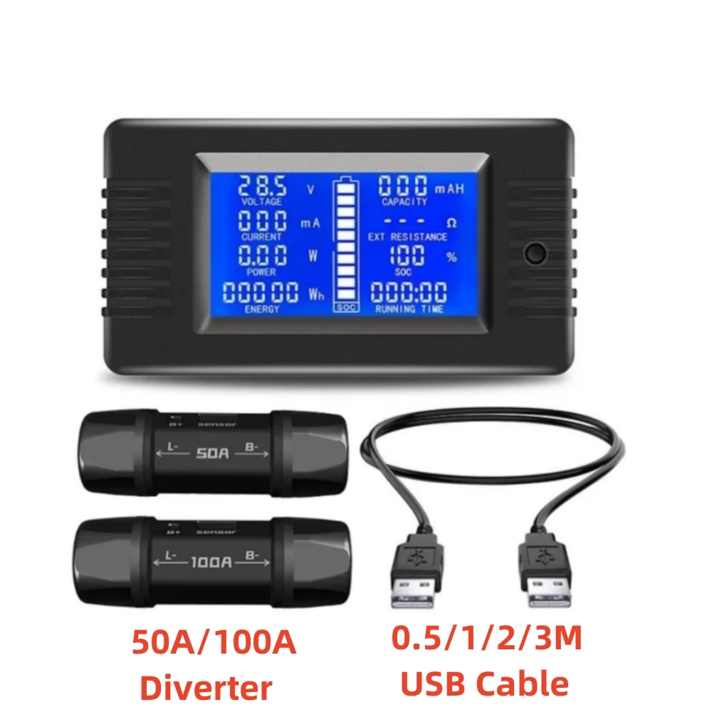 PZEM015 Digital 0-200V Voltage Current With 50A Shunt Battery Meter