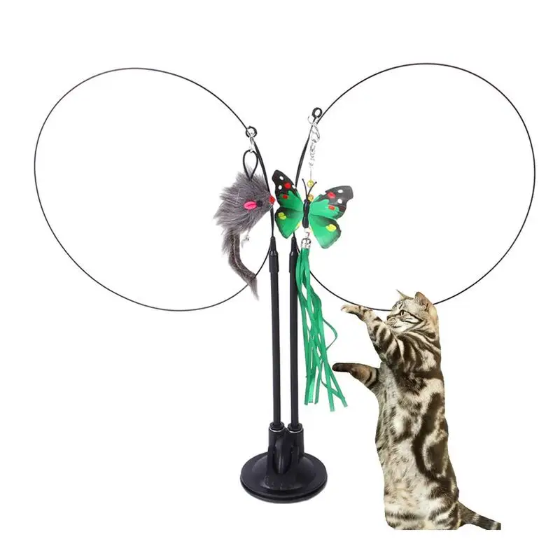 

Фантазийная игрушка-нитка, перьевая игрушка-присоска для кошек, Интерактивная палочка для кошек, портативный игрушечный тизер для кошек, Развивающие Игрушки для маленьких