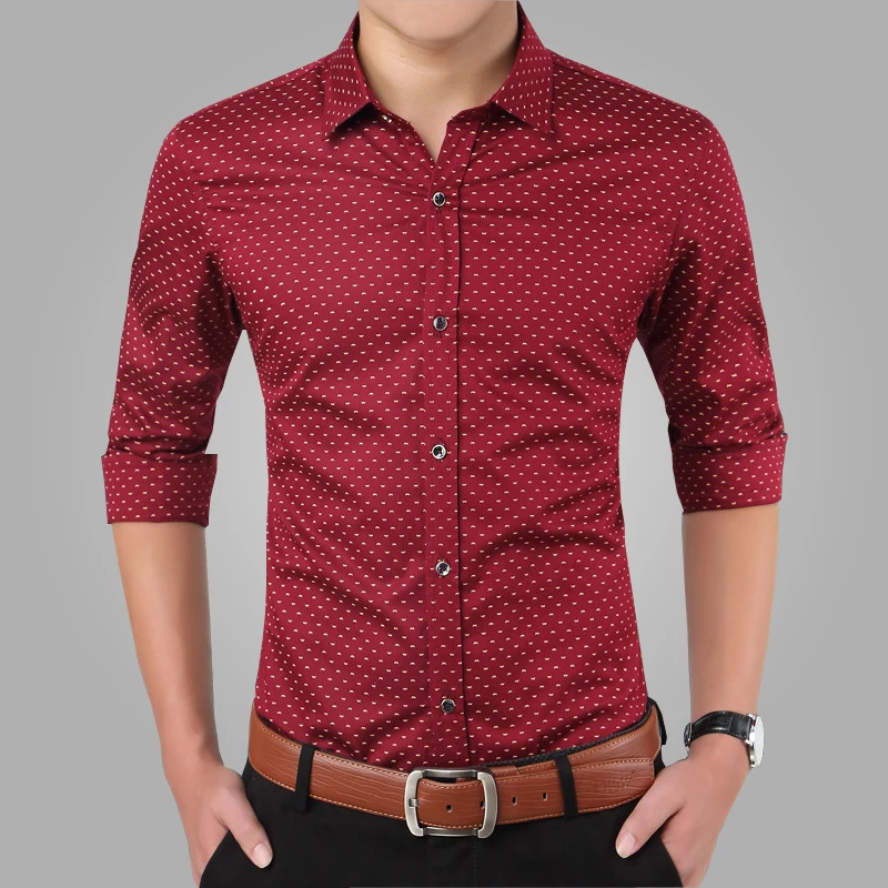 Shirt Men Shirts Spring Men Shirts Casual Slim Fit Long Sleeve Shirt For Male designer Print Camisa Brand Dress Shirt Big Size M~5XL cotton shirt,long sleeve shirt,men casual shirt