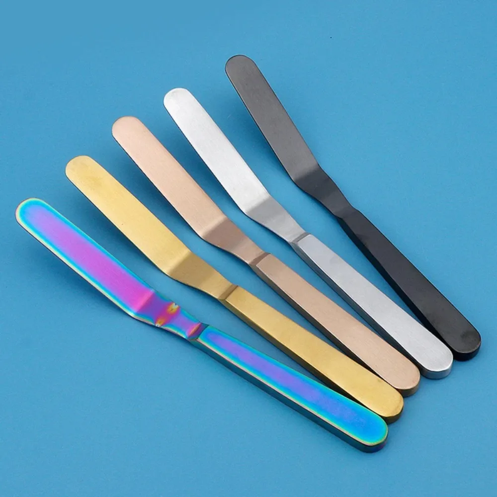 Dessert Cutlery Stainless Steel Butter Scraper 8 Inch Comfortable Grip Cake Icing Spatula Rust-proof Jam Spreader Breakfast