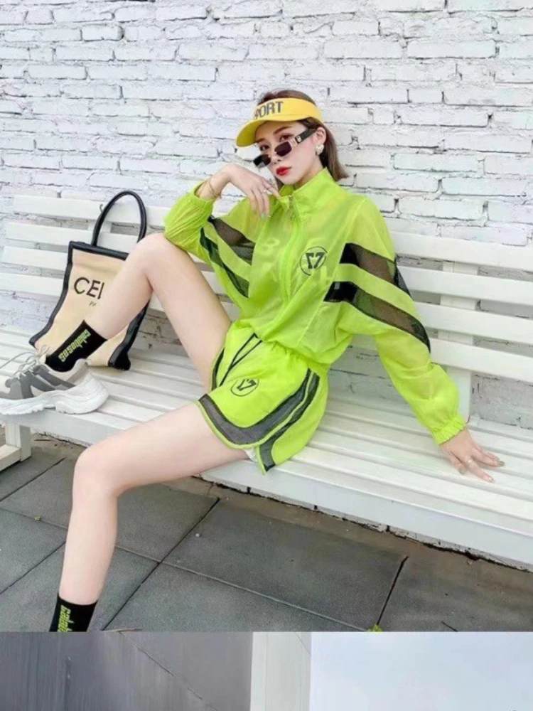 

Fashion Sports Sun Protection Clothing Suit Women's Summer New Sun Protection Casual Loose Jacket Sports Suit