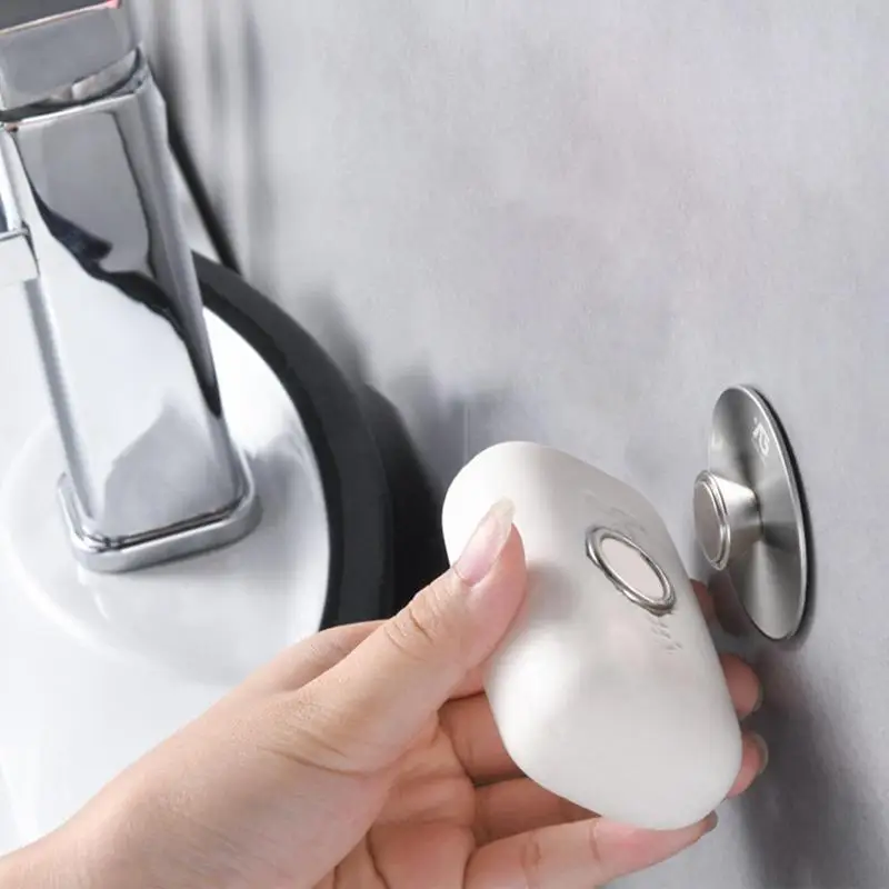 Magnetic Soap Holder Self Draining Punch Free Hanging Self Adhesive Air Dry For Soap Storage Shower Wall Bathroom Organizer soap holder,shower soap tray,soap dish rack