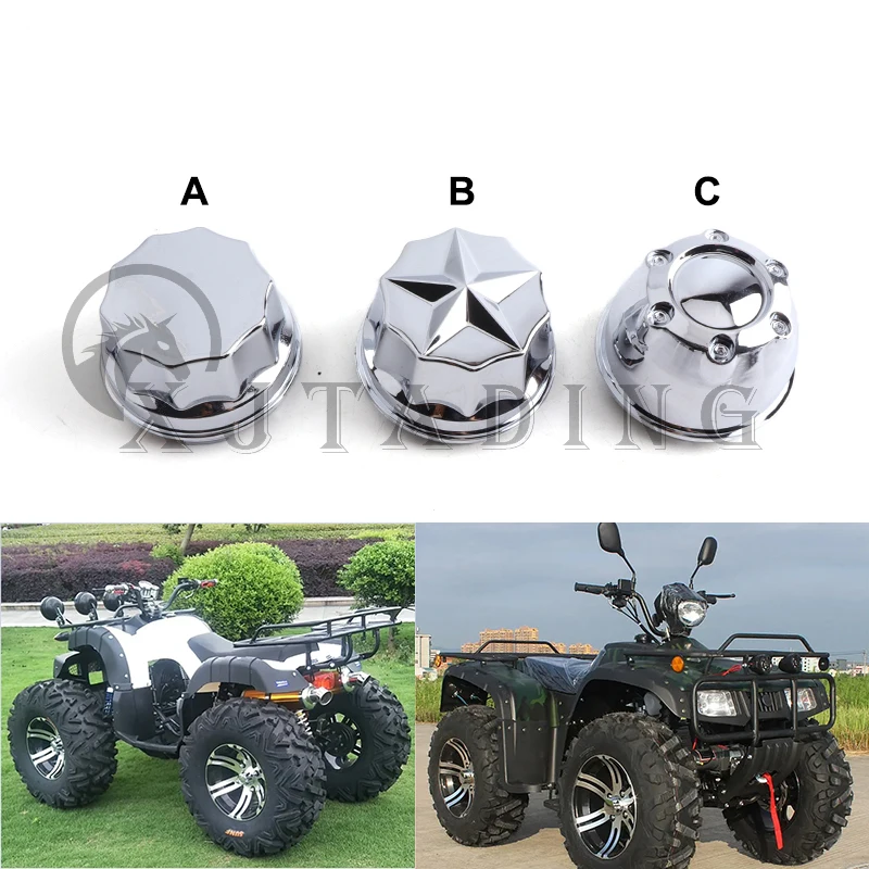 4Pcs/lot Decorative cover electroplating special Hub Caps For ATV UTV