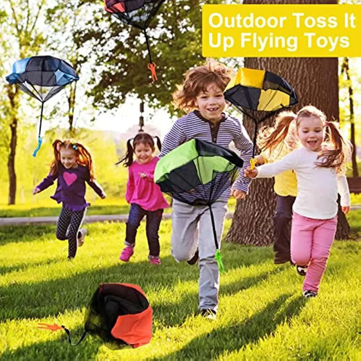 Jouet Parachute Pour Enfants - Parachute à Lancer 120cm - Jeu Extérieur Jardin