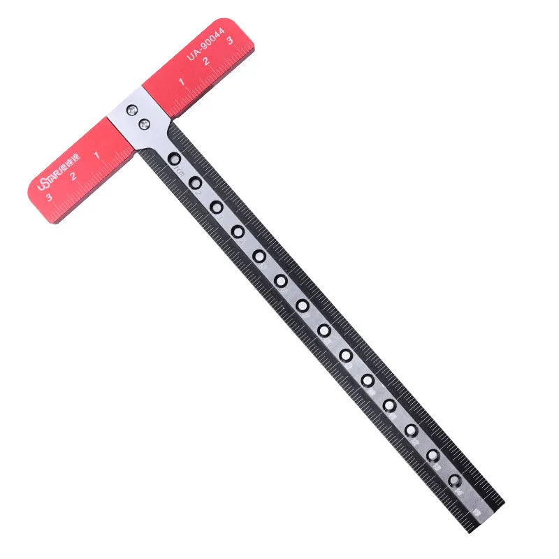 U-star UA-90044 Light Alloy T-Square PRO CNC Technology Scale Ruler for Gundam Model Making Tools Hobby DIY,85mm X 170mm ophir 0 35mm doub action airbrush kit air brush gun w 10 bottles cleaning tools for model hobby crafts art paint  ac072 020 10x