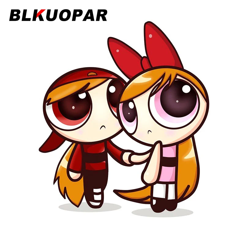 

BLKUOPAR 13cm x 11.2cm Car Stickers for Powerpuff-girls DIY Laptop Motorcycle Decal Window Vinyl Bumper Waterproof Funny Cartoon