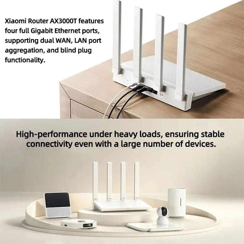 Original Xiaomi Router AX3000T IPTV Mesh Networking Gigabit Ethernet Ports Gaming Accelerator Repeater Modem Signal Amplifier-CN - 6