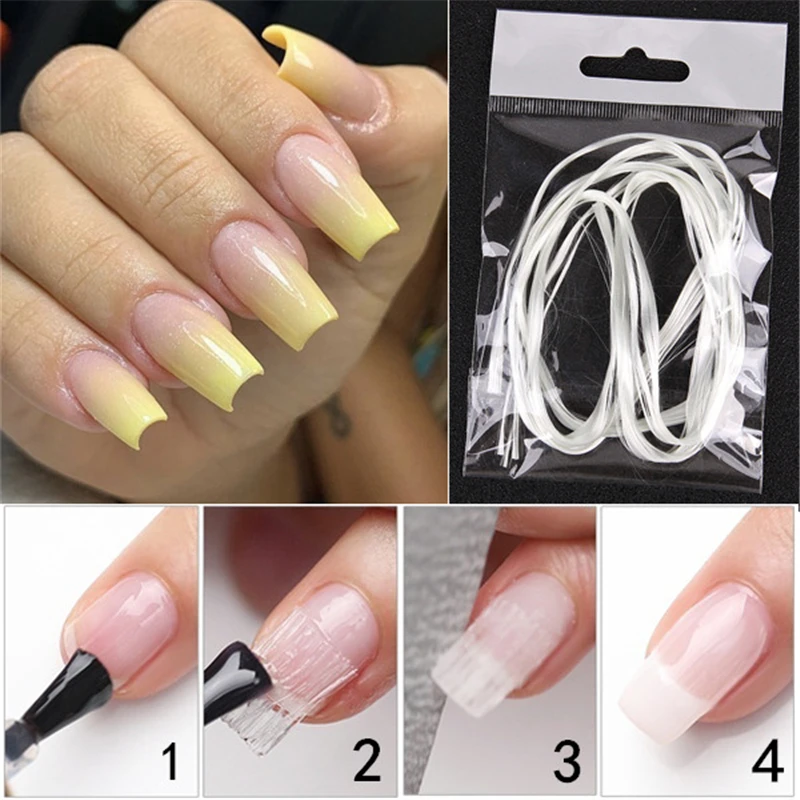 Fibra de Vidrio para manicura, herramienta de extensión de uñas acrílicas  de 1/2/5M, para Gel UV DIY, color blanco _ - AliExpress Mobile