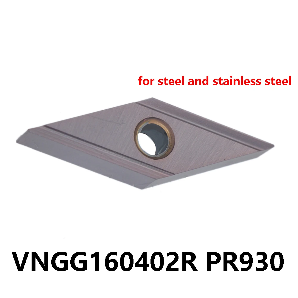 

Оригинальный VNGG VNGG160402 R VNGG160402R PR930 для стали и нержавеющей стали 160402 токарные инструменты CNC резак лезвие металлический токарный станок