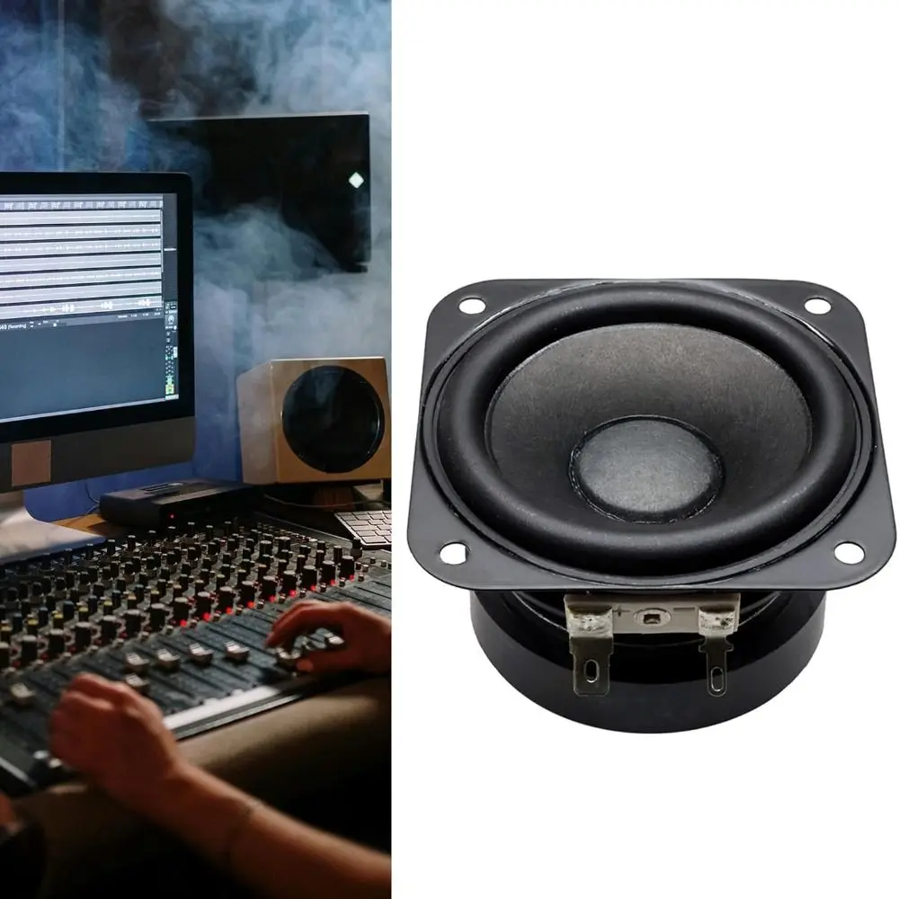 New 2 Inch 3 Inch Subwoofer Speaker 4 Ohm 15W Convex Cap Speakers Audio Bass Square Woofer DIY Bookshelf Speakers