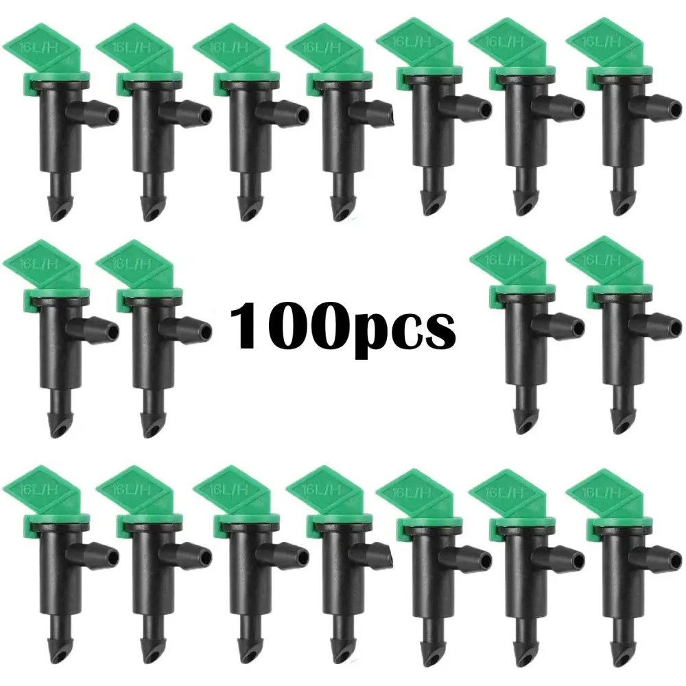 100xIrrigationDripEmitter16LHFlagDripDrippersGardenWatering