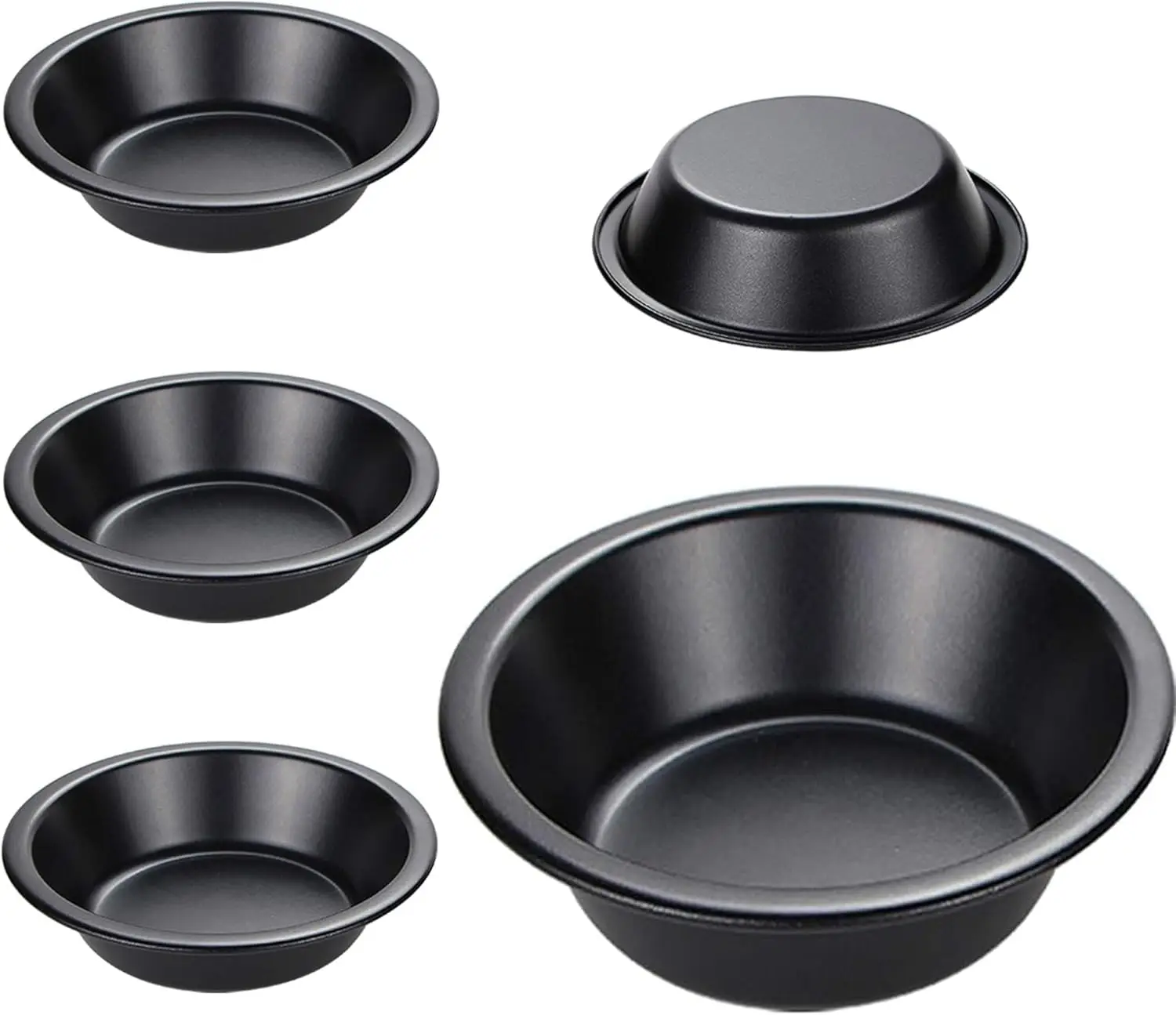 4pcs Hamburger bun baking pan Round cake oven mold Non-stick baking pan Household oven round mold
