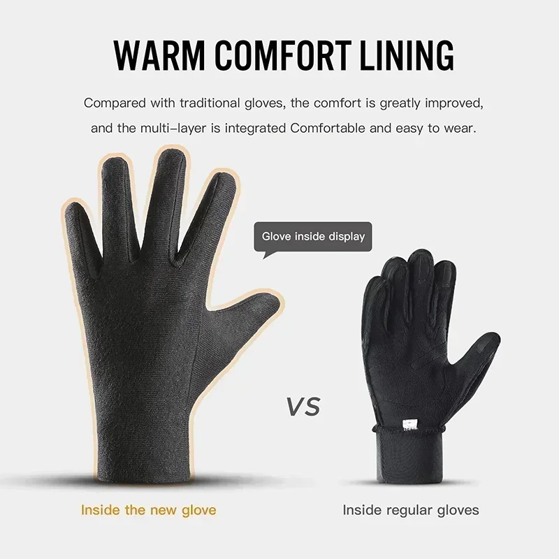 Electric Heated Gloves Touchscreen Heating Thermal Gloves Winter Moto Heated Outdoor Warm Waterproof Windproof